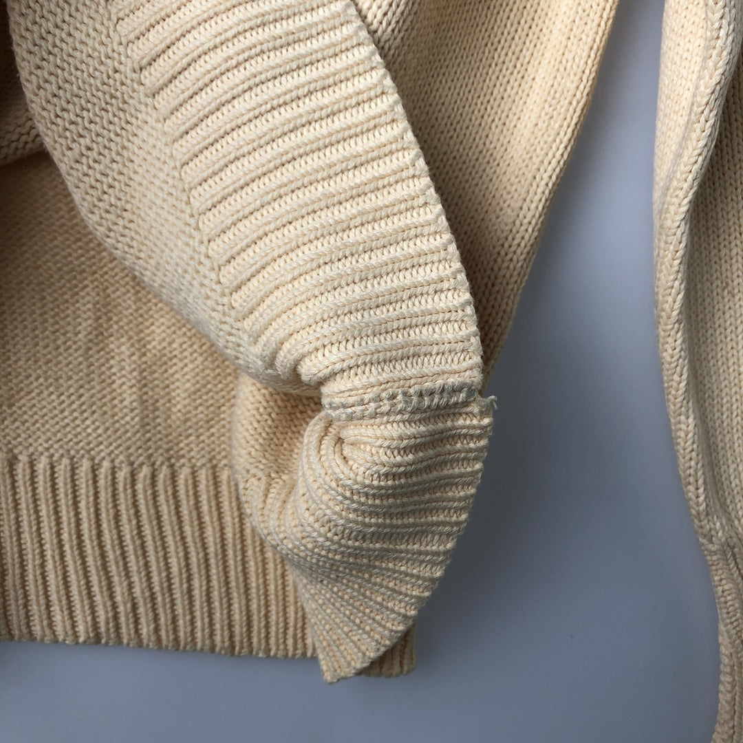 Ralph Lauren cotton knit sweater, size M, men's cotton yellow type Vintage Second Hand