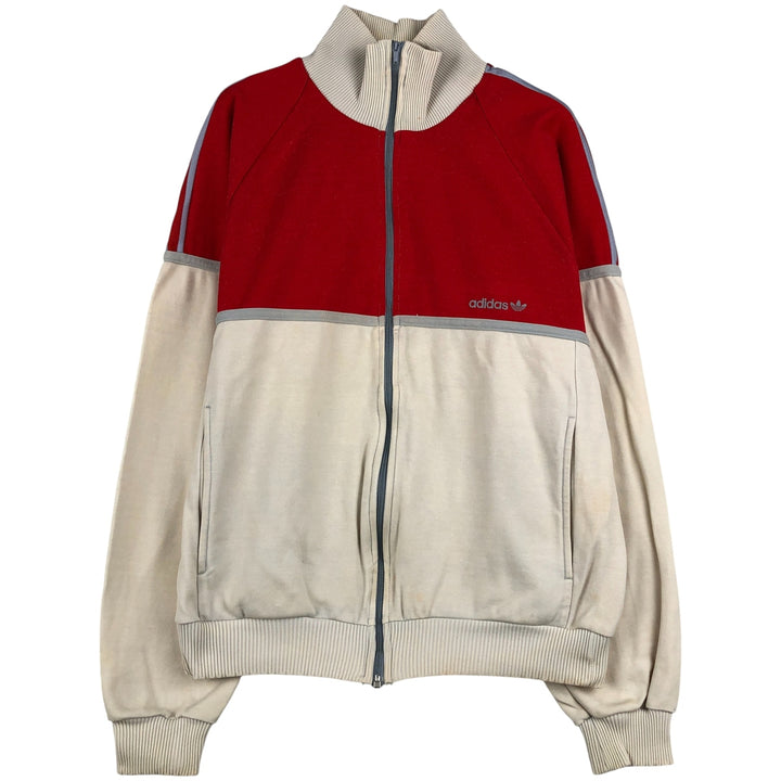 Vintage 1970'S Adidas track jacket, size M, men's Nylon pale white type Vintage Second Hand