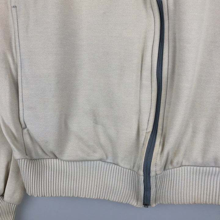 Vintage 1970'S Adidas track jacket, size M, men's Nylon pale white type Vintage Second Hand