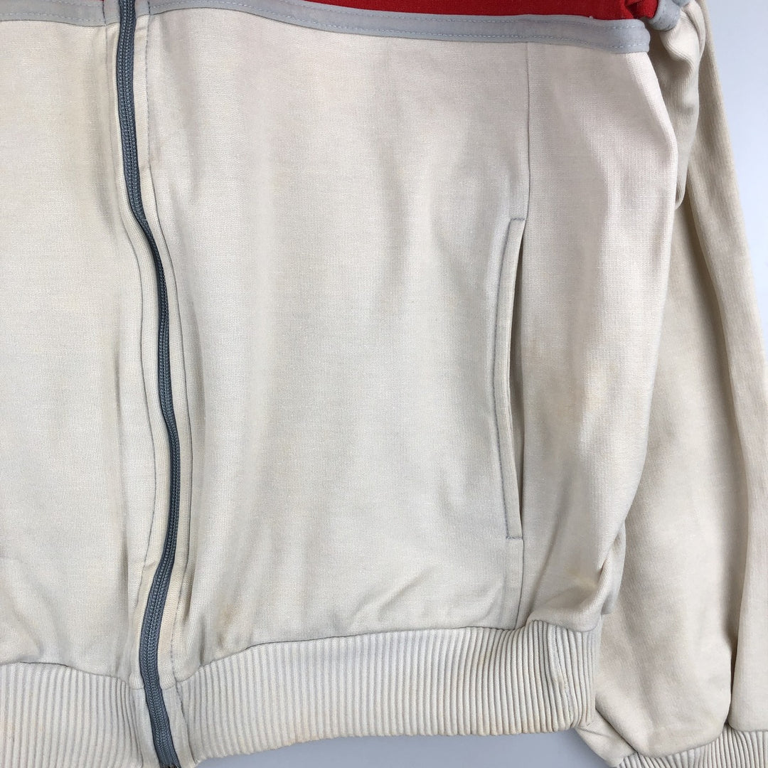 Vintage 1970'S Adidas track jacket, size M, men's Nylon pale white type Vintage Second Hand