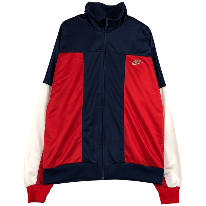 Vintage 90'S Nike silver tag track jacket, men's size XL unclear navy blue type Vintage Second Hand