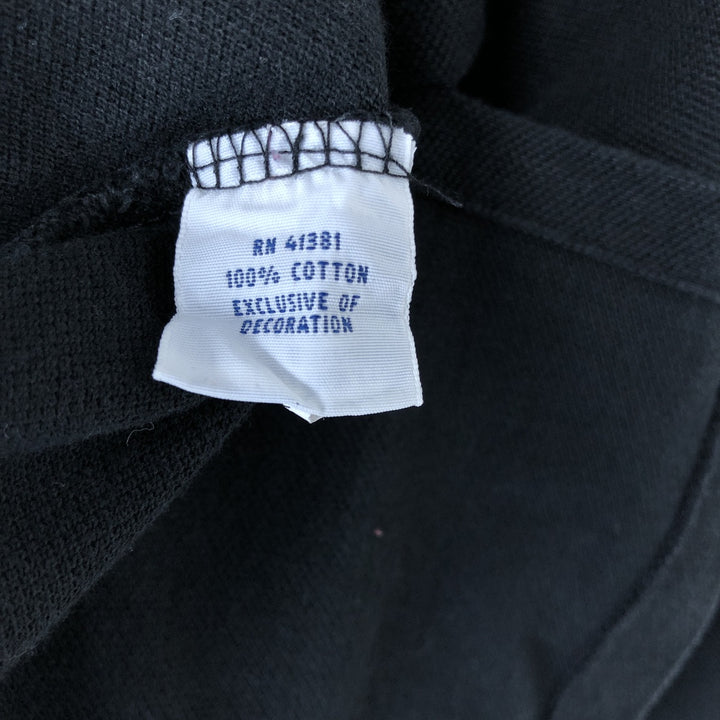 Ralph Lauren POLO RALPH LAUREN hooded long-sleeved polo shirt, men's size S cotton black type Vintage Second Hand