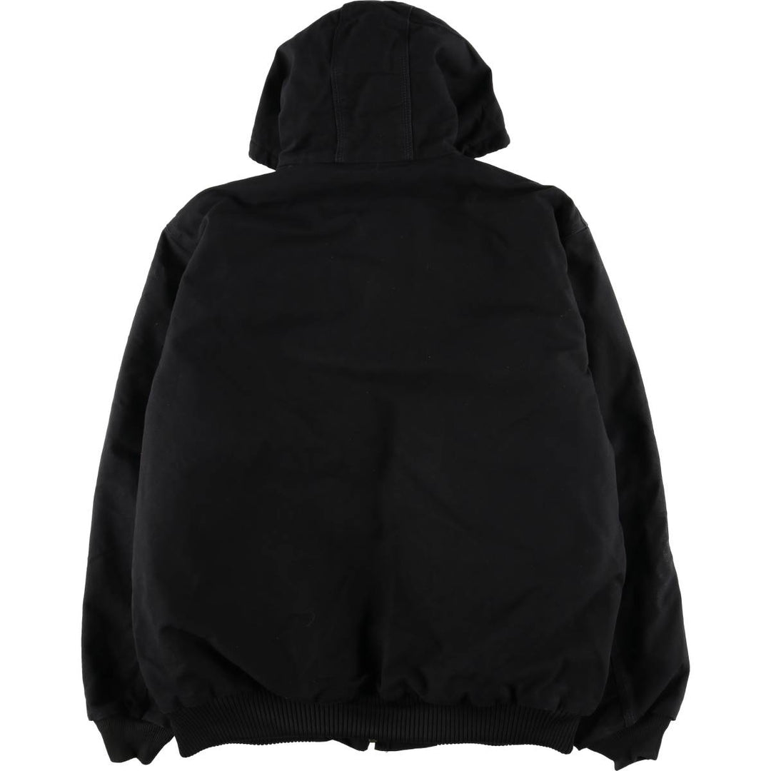 Carhartt Active Jacket, Loose Fit, Padded Duck Full-Zip Hoodie, Made in USA, Men's XL cotton black type Vintage Second Hand
