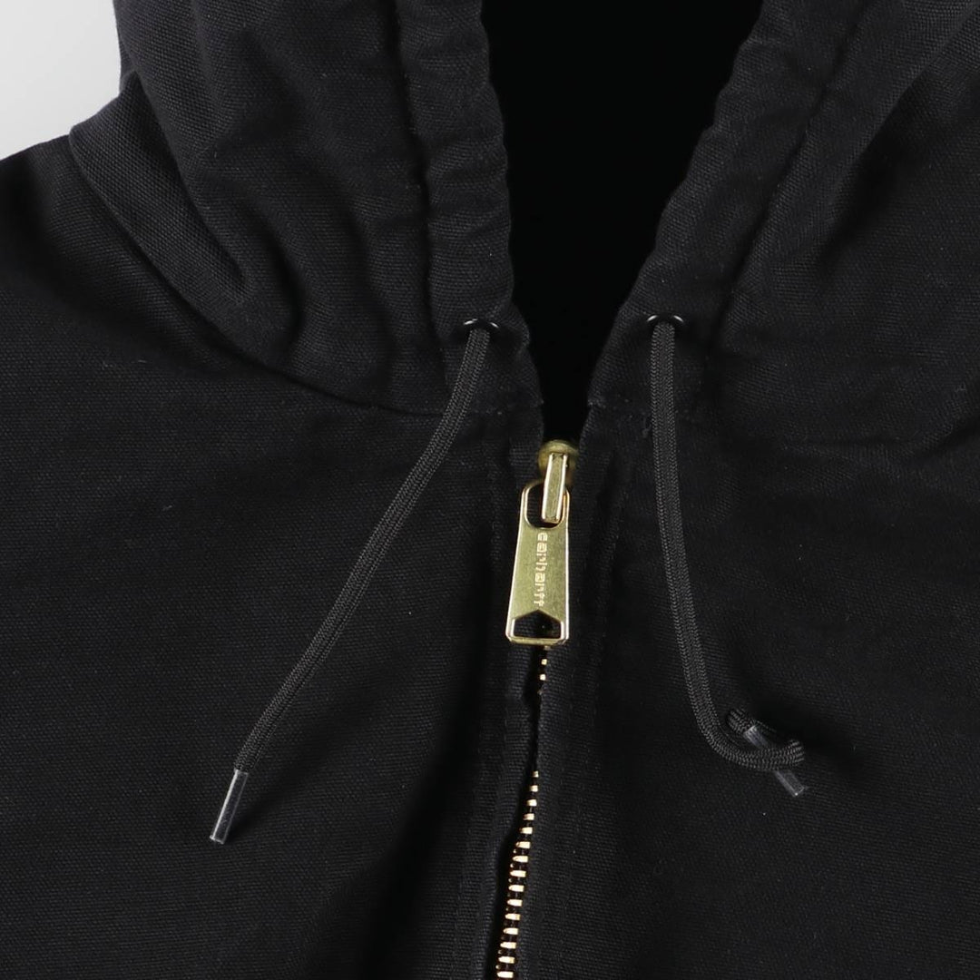 Carhartt Active Jacket, Loose Fit, Padded Duck Full-Zip Hoodie, Made in USA, Men's XL cotton black type Vintage Second Hand