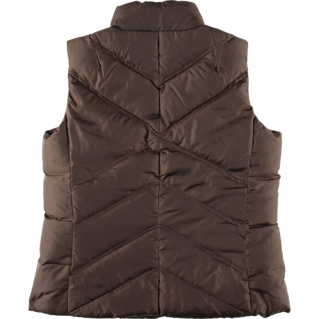 2000'S Eddie Bauer goose down vest, men's size L polyester brown type Vintage Second Hand