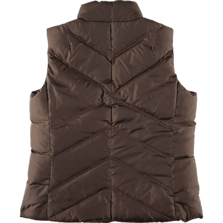 2000'S Eddie Bauer goose down vest, men's size L polyester brown type Vintage Second Hand