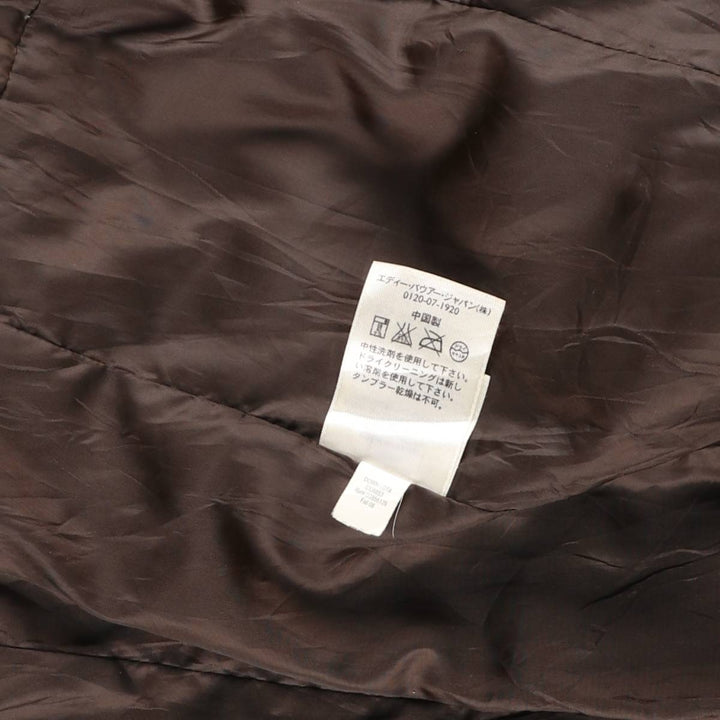 2000'S Eddie Bauer goose down vest, men's size L polyester brown type Vintage Second Hand