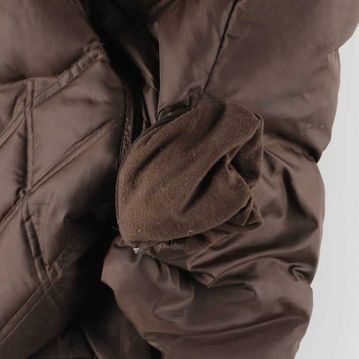 2000'S Eddie Bauer goose down vest, men's size L polyester brown type Vintage Second Hand