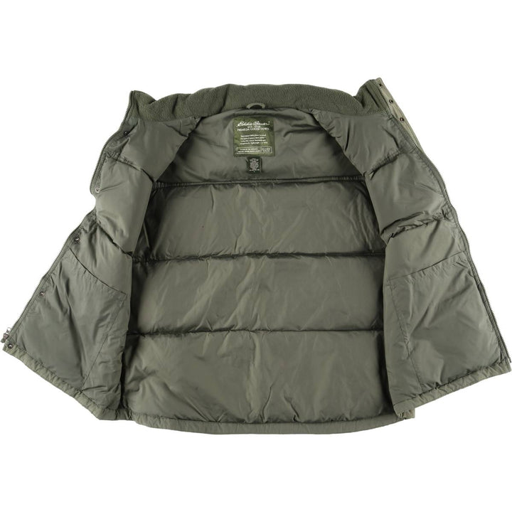 2000'S Eddie Bauer goose down vest, men's size L cotton Khaki type Vintage Second Hand