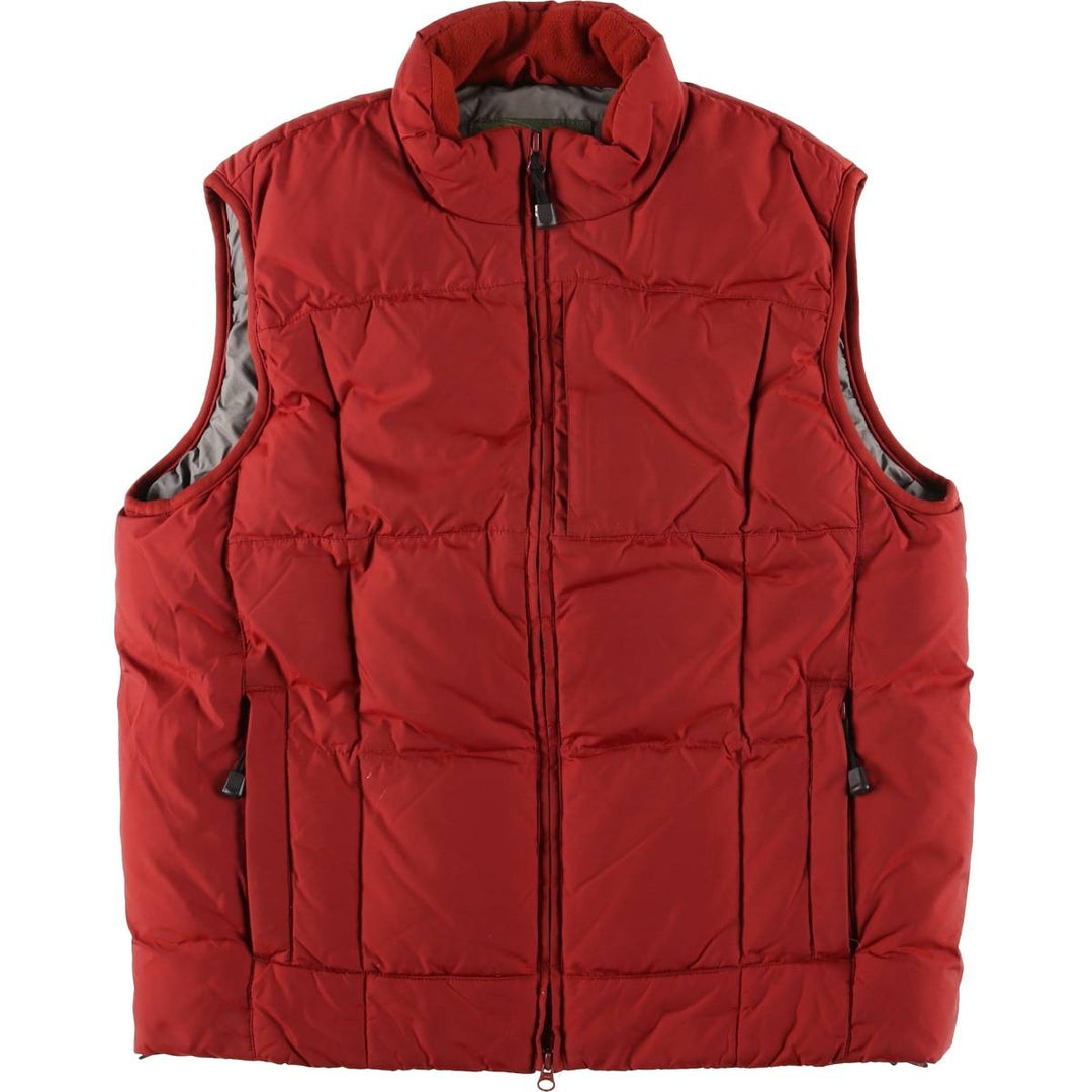 2000'S Eddie Bauer goose down vest, men's size M Nylon red type Vintage Second Hand
