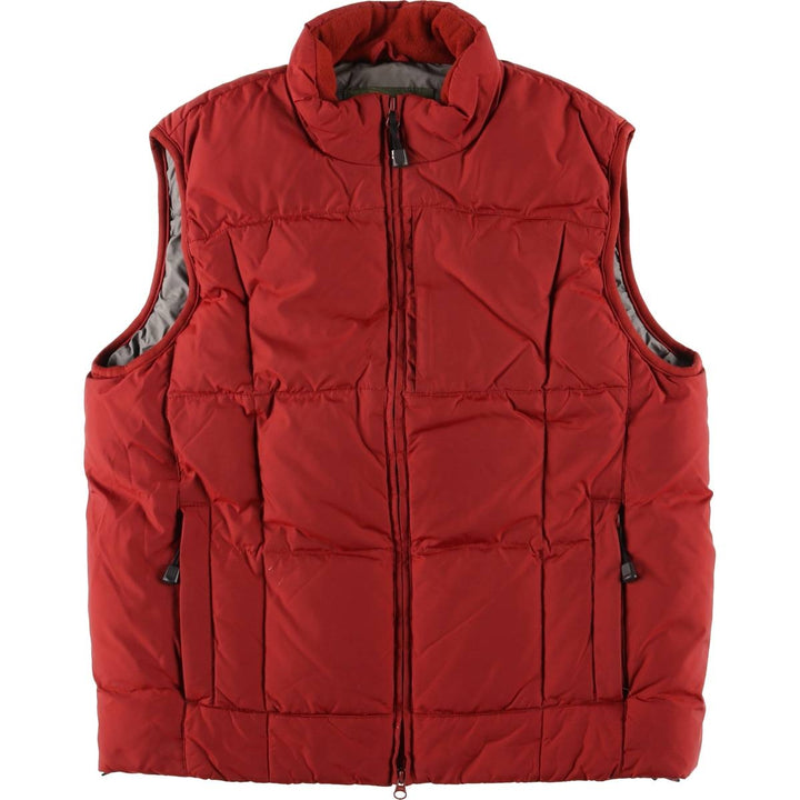 2000'S Eddie Bauer goose down vest, men's size M Nylon red type Vintage Second Hand