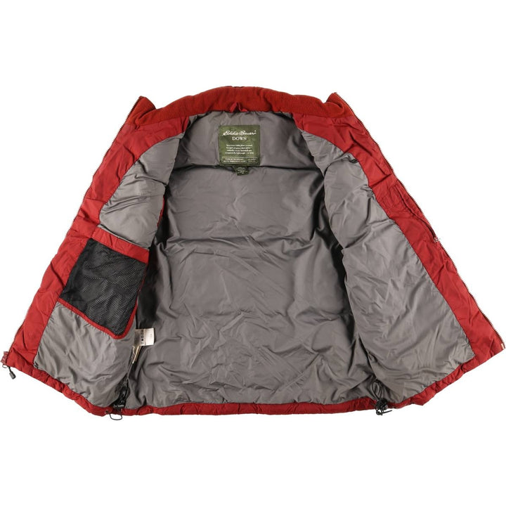 2000'S Eddie Bauer goose down vest, men's size M Nylon red type Vintage Second Hand