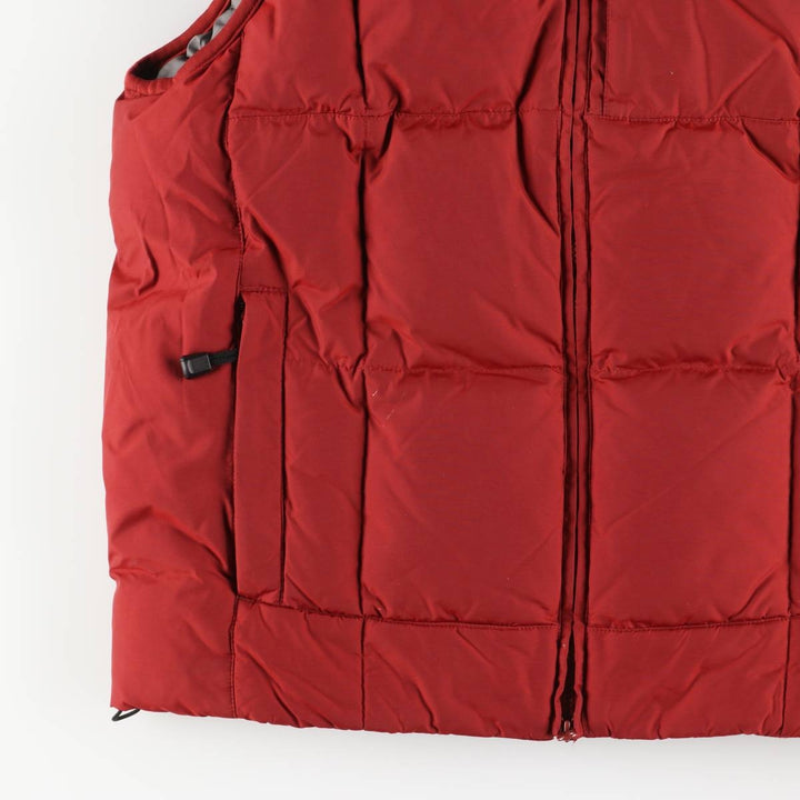 2000'S Eddie Bauer goose down vest, men's size M Nylon red type Vintage Second Hand