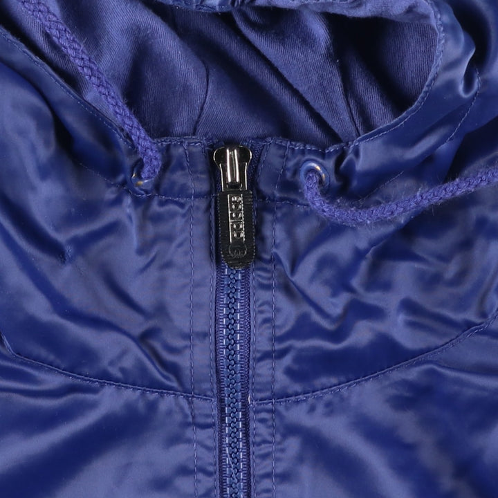 80s-90'S adidas Trefoil logo cropped nylon hoodie, women's size M polyamide blue type Vintage Second Hand