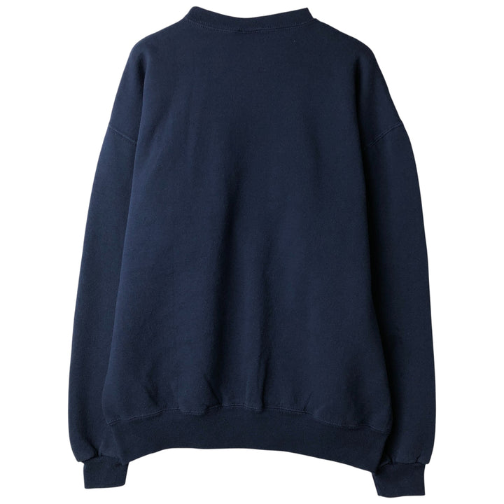 90'S Russell ATHLETIC college sweatshirt, men's size L, vintage cotton navy blue type Vintage Second Hand