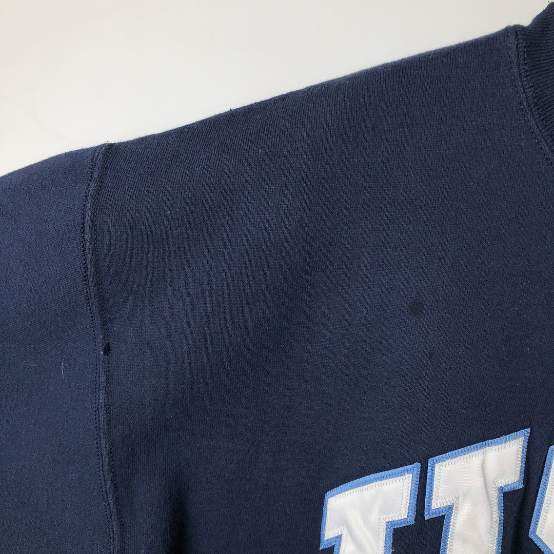 90'S Russell ATHLETIC college sweatshirt, men's size L, vintage cotton navy blue type Vintage Second Hand