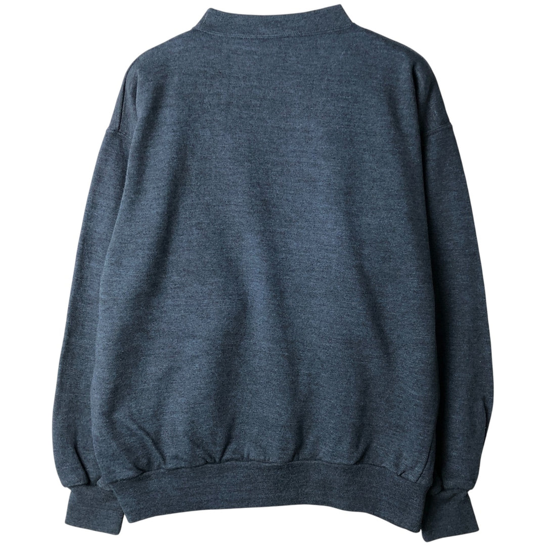 Vintage printed sweatshirt, men's M size unclear navy blue type Vintage Second Hand