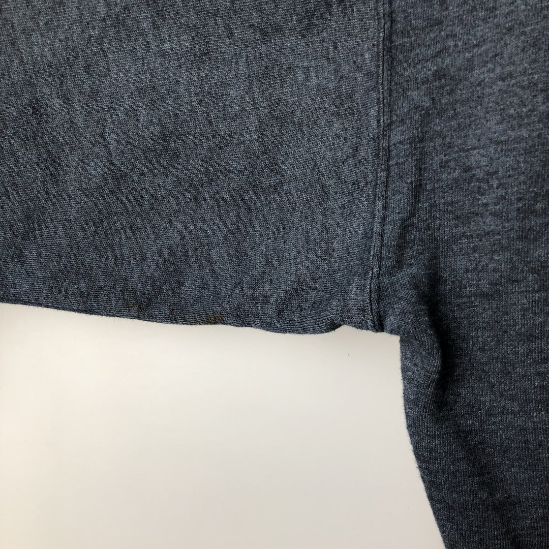 Vintage printed sweatshirt, men's M size unclear navy blue type Vintage Second Hand