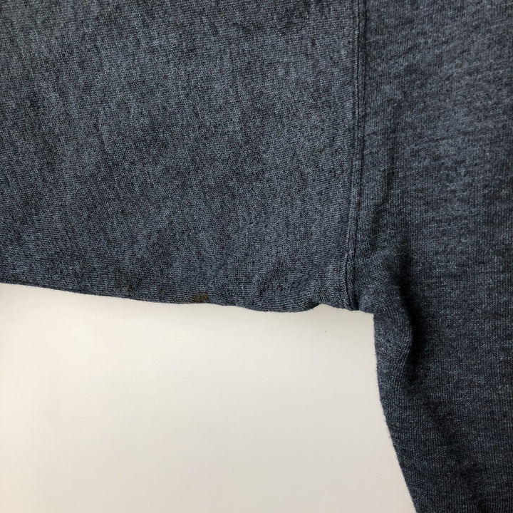 Vintage printed sweatshirt, men's M size unclear navy blue type Vintage Second Hand