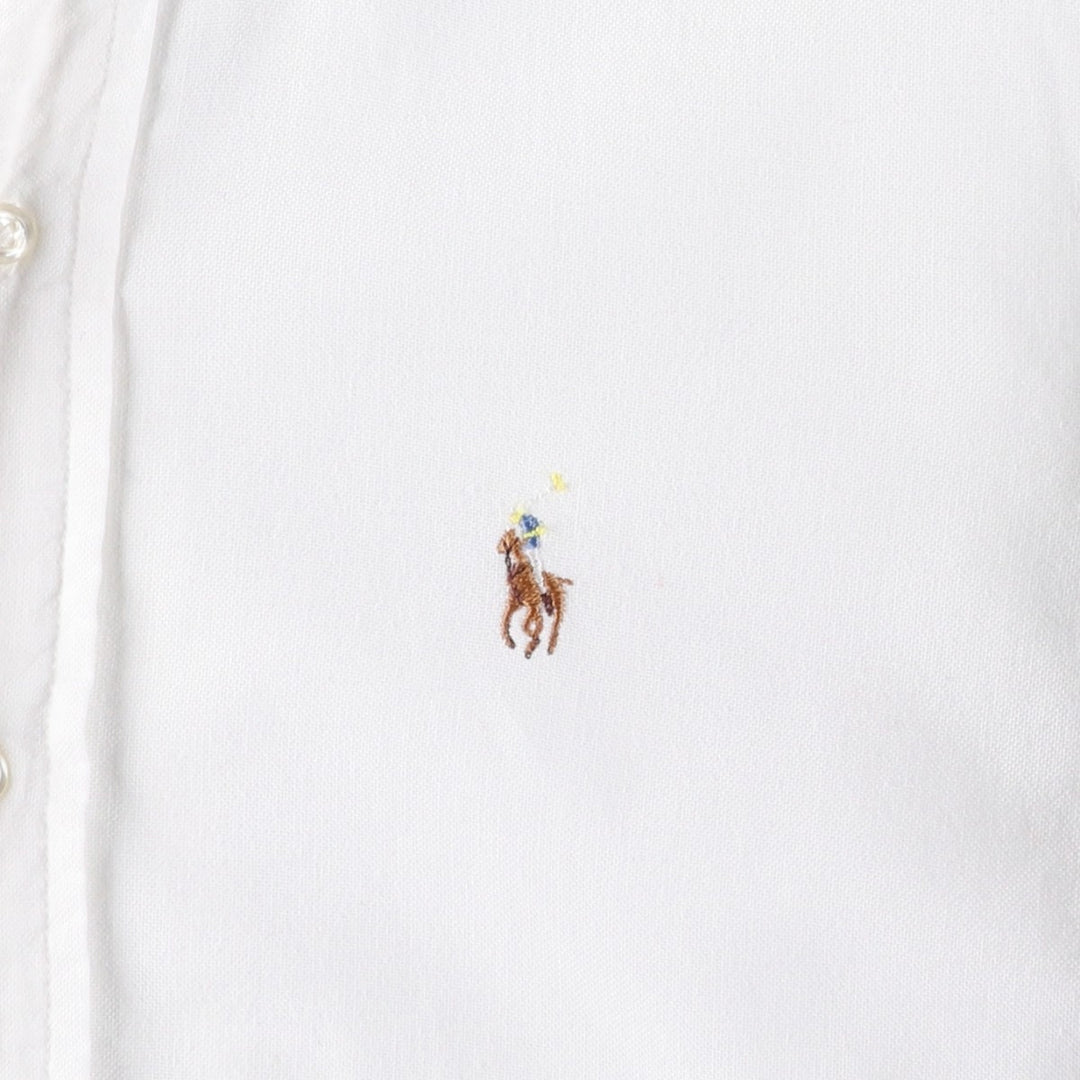 Vintage 1980'S Ralph Lauren POLO by Ralph Lauren long-sleeved button-down shirt, size M, women's cotton white type Vintage Second Hand