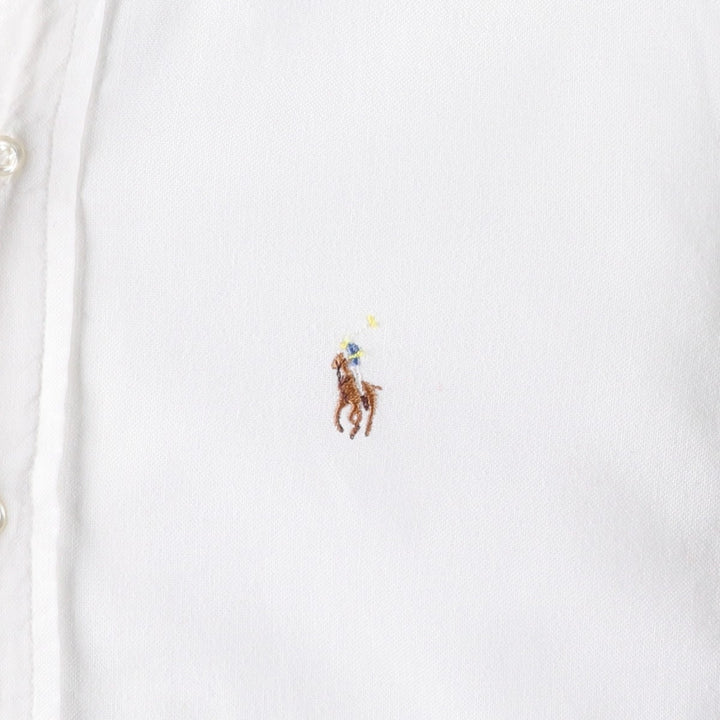 Vintage 1980'S Ralph Lauren POLO by Ralph Lauren long-sleeved button-down shirt, size M, women's cotton white type Vintage Second Hand