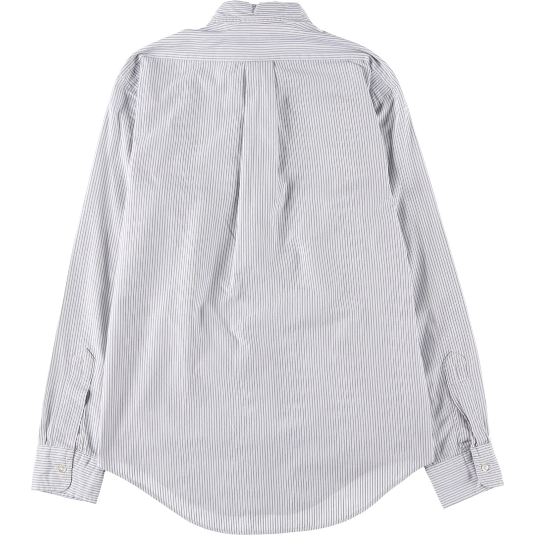 Vintage 1980'S Polo by Ralph Lauren long-sleeved button-down striped shirt, size M, women's cotton white type Vintage Second Hand
