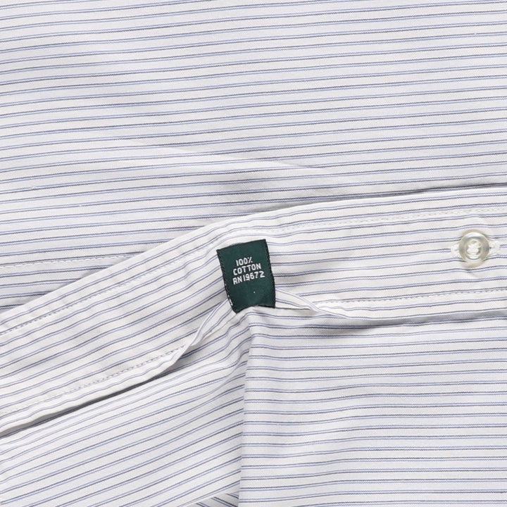 Vintage 1980'S Polo by Ralph Lauren long-sleeved button-down striped shirt, size M, women's cotton white type Vintage Second Hand