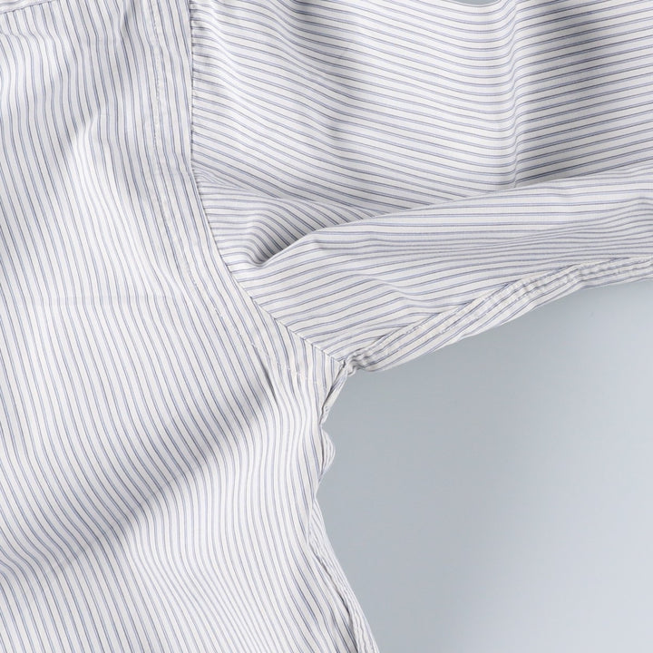 Vintage 1980'S Polo by Ralph Lauren long-sleeved button-down striped shirt, size M, women's cotton white type Vintage Second Hand