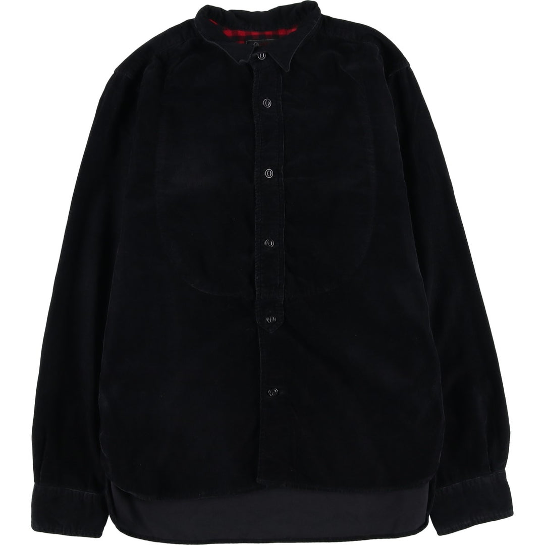 WOOLRICH Long Sleeve Corduroy Shirt, Men's Size Small unclear black type Vintage Second Hand