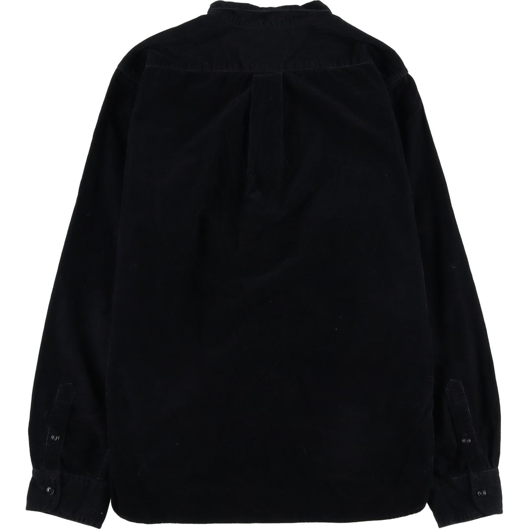 WOOLRICH Long Sleeve Corduroy Shirt, Men's Size Small unclear black type Vintage Second Hand