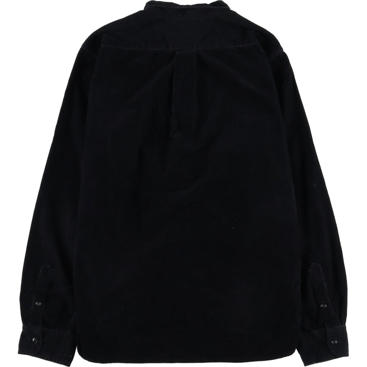 WOOLRICH Long Sleeve Corduroy Shirt, Men's Size Small unclear black type Vintage Second Hand
