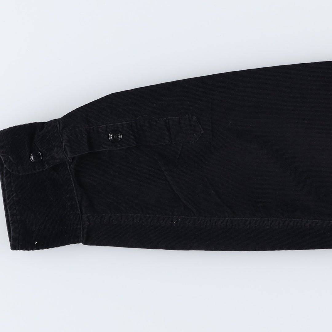WOOLRICH Long Sleeve Corduroy Shirt, Men's Size Small unclear black type Vintage Second Hand