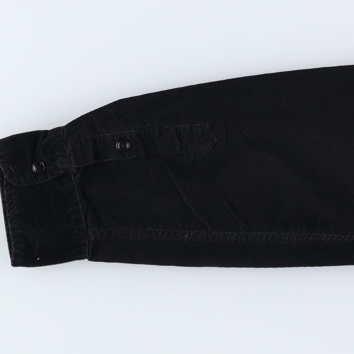 WOOLRICH Long Sleeve Corduroy Shirt, Men's Size Small unclear black type Vintage Second Hand