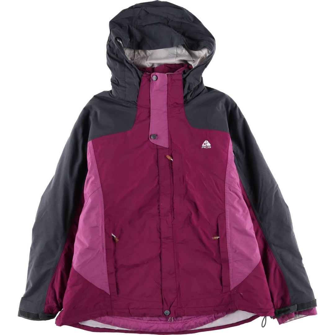 2000'S Nike ACG Padded Mountain Parka/Shell/Puffer Jacket, Women's XL Nylon purple type Vintage Second Hand