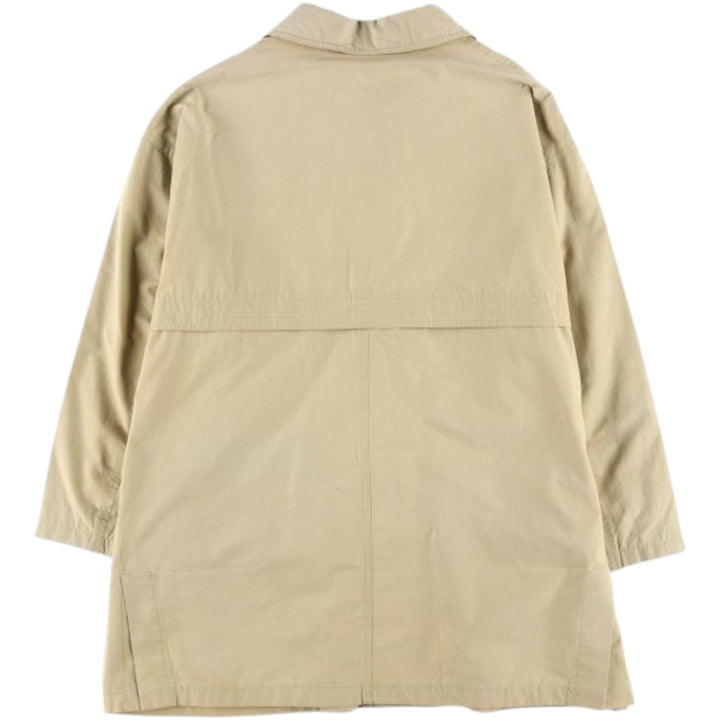 Burberry's 100% Cotton Balmacaan Coat, Women's Size L cotton Beige type Vintage Second Hand