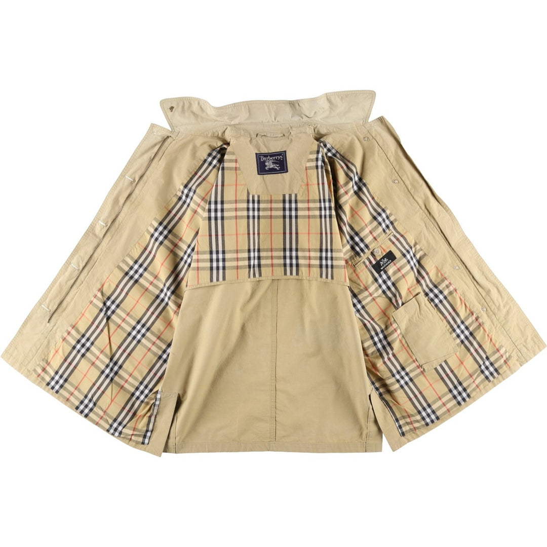 Burberry's 100% Cotton Balmacaan Coat, Women's Size L cotton Beige type Vintage Second Hand