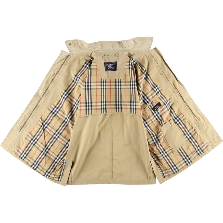 Burberry's 100% Cotton Balmacaan Coat, Women's Size L cotton Beige type Vintage Second Hand