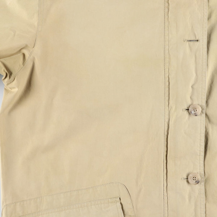 Burberry's 100% Cotton Balmacaan Coat, Women's Size L cotton Beige type Vintage Second Hand