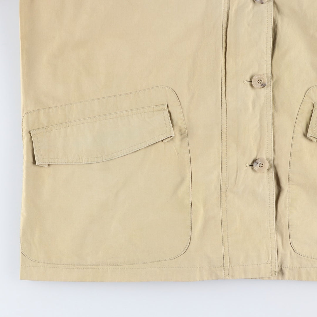 Burberry's 100% Cotton Balmacaan Coat, Women's Size L cotton Beige type Vintage Second Hand