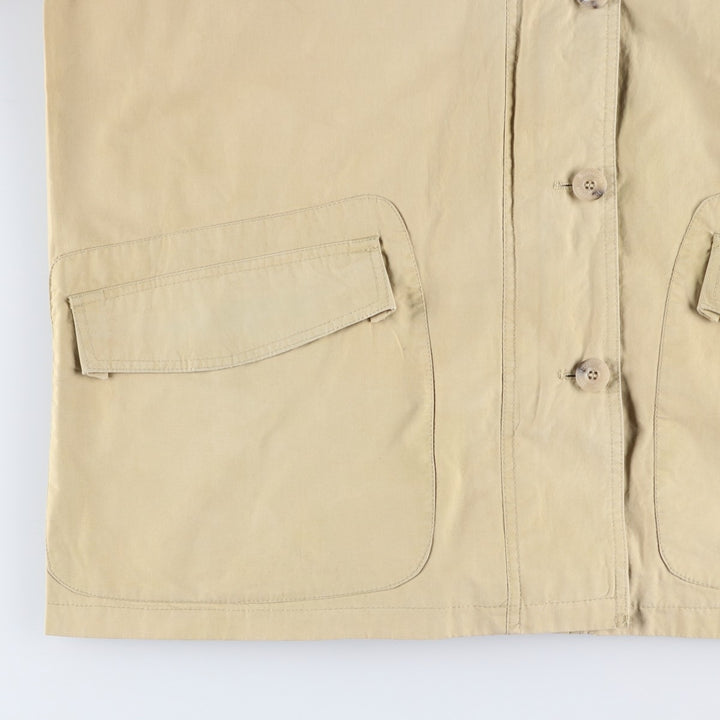 Burberry's 100% Cotton Balmacaan Coat, Women's Size L cotton Beige type Vintage Second Hand