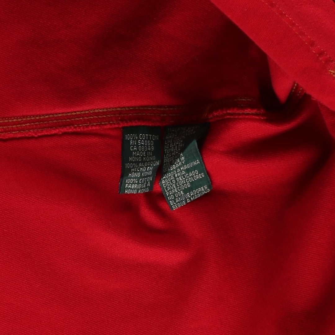 Ralph Lauren Jeans Co. denim coverall, women's size XL cotton red type Vintage Second Hand