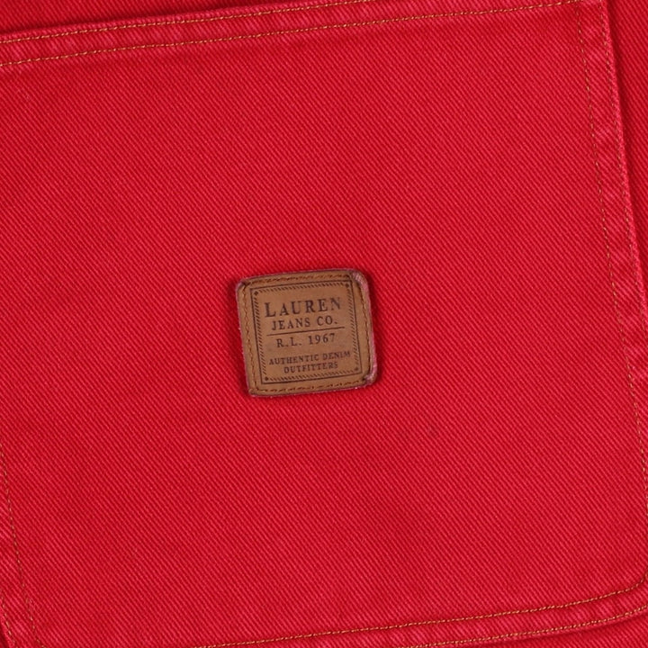 Ralph Lauren Jeans Co. denim coverall, women's size XL cotton red type Vintage Second Hand