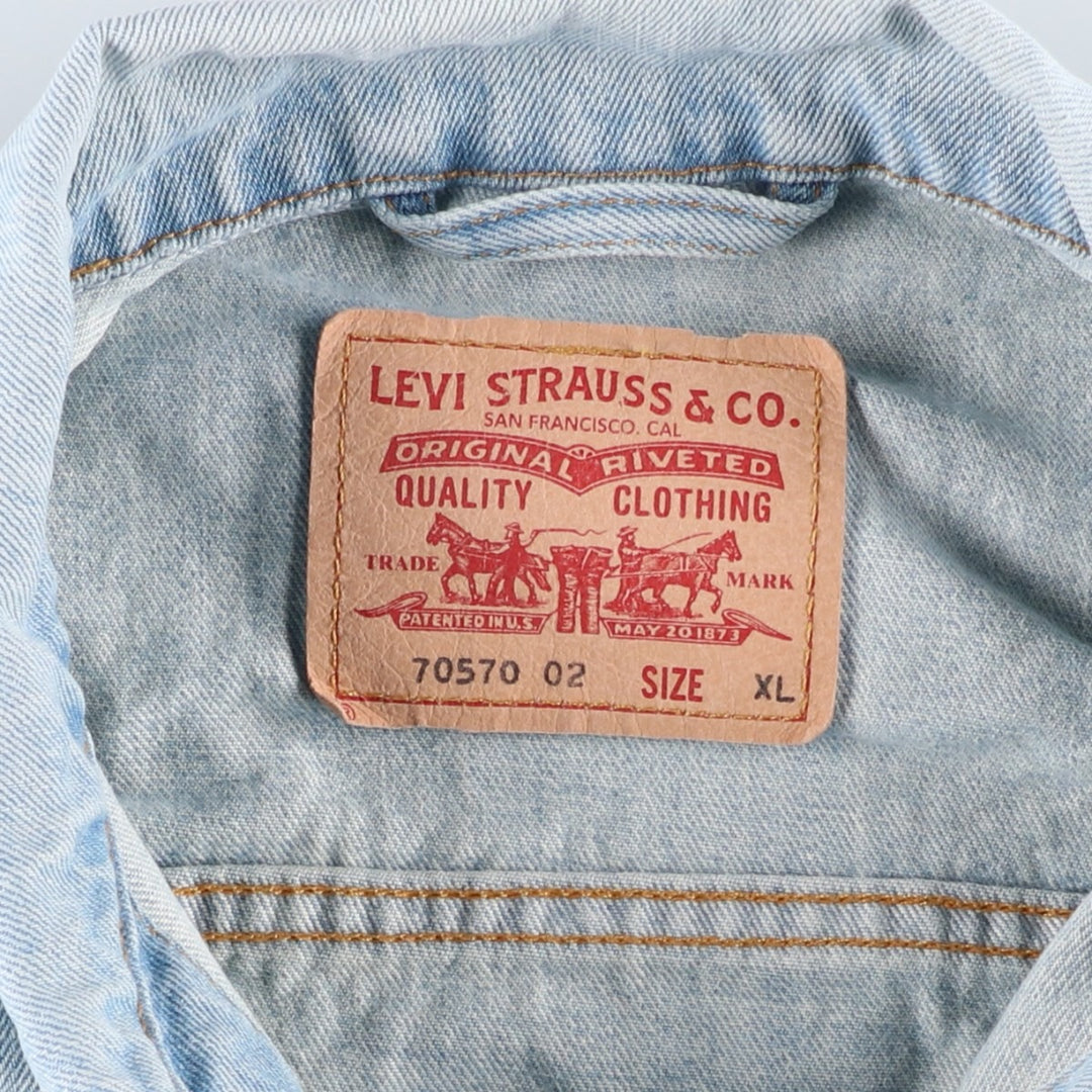 Levi's 70570 02 Denim Jacket, Men's XL unclear blue type Vintage Second Hand