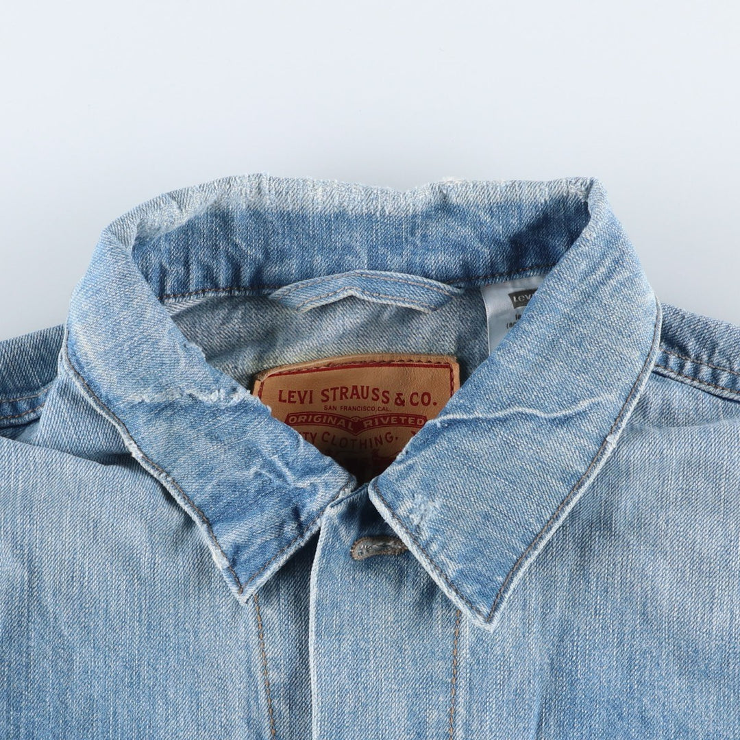 2000'S Levi's Slim Trucker Denim Jacket, Men's Size XL cotton blue type Vintage Second Hand