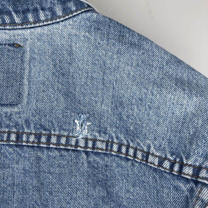 1990'S Vintage Levi's 75504-0212 Denim Jacket, Men's Size XL unclear blue type Vintage Second Hand