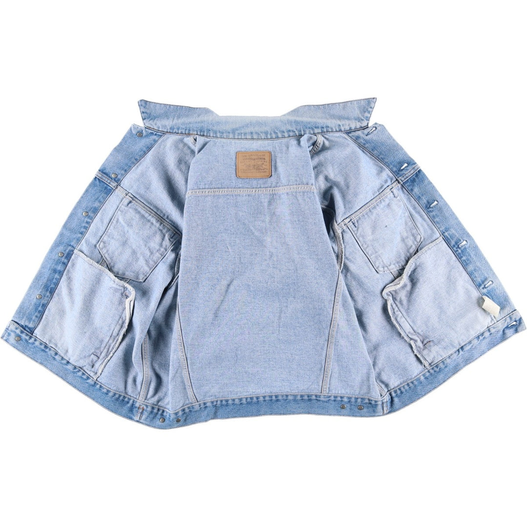 Vintage 1990'S Levi's 75515-0212 Orange Tab Denim Jacket, Men's Size L cotton blue type Vintage Second Hand