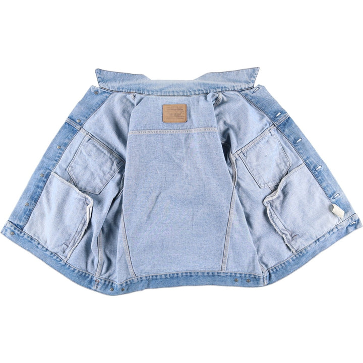 Vintage 1990'S Levi's 75515-0212 Orange Tab Denim Jacket, Men's Size L cotton blue type Vintage Second Hand