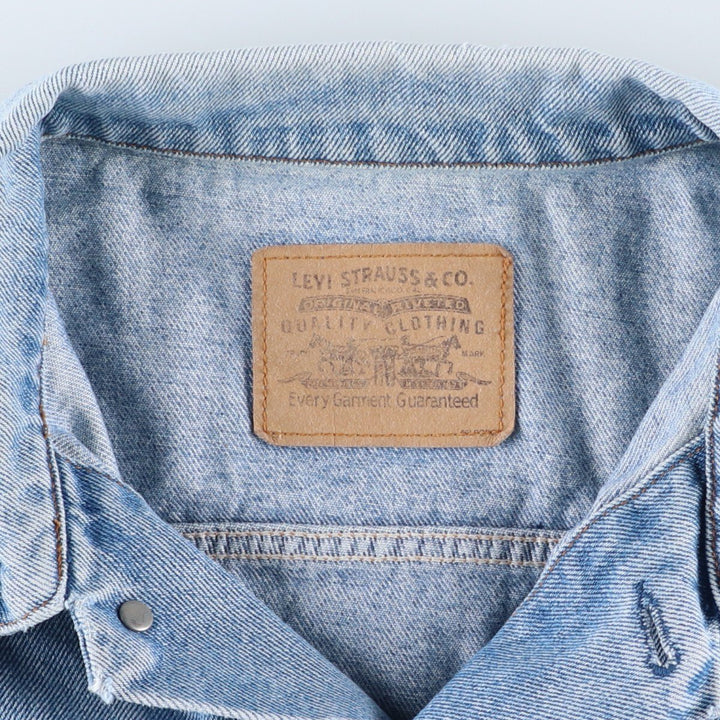 Vintage 1990'S Levi's 75515-0212 Orange Tab Denim Jacket, Men's Size L cotton blue type Vintage Second Hand