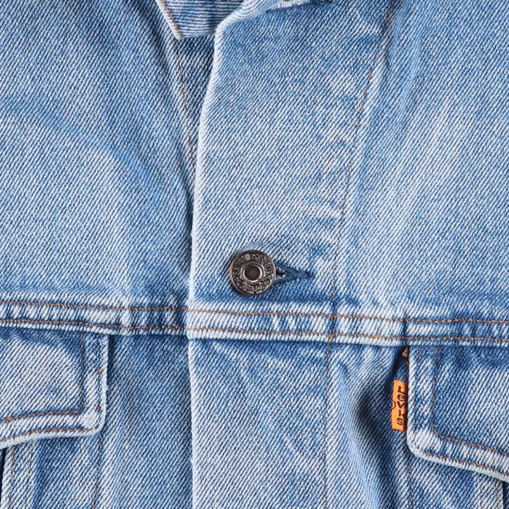 Vintage 1990'S Levi's 75515-0212 Orange Tab Denim Jacket, Men's Size L cotton blue type Vintage Second Hand