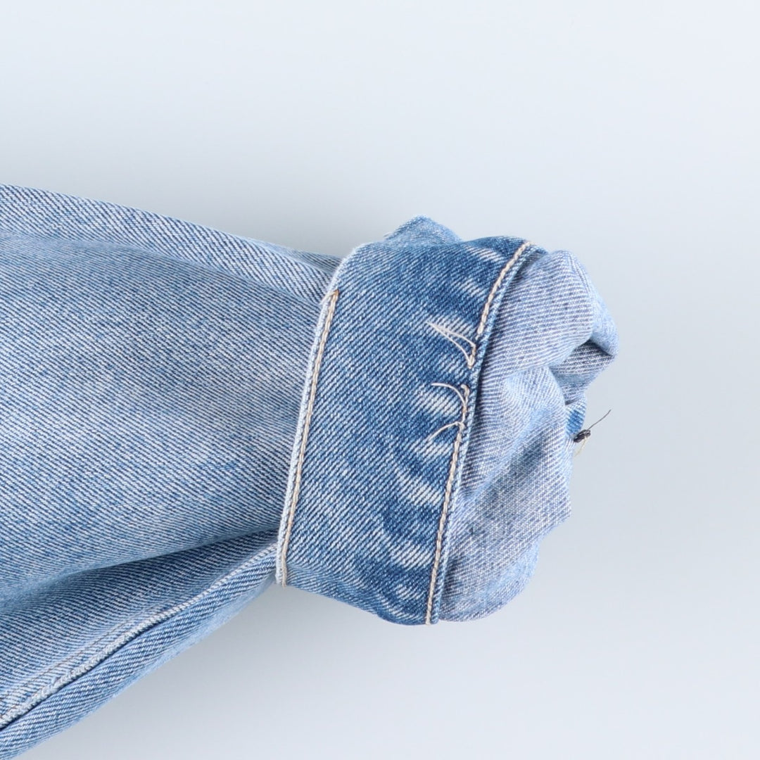 Vintage 1990'S Levi's 75515-0212 Orange Tab Denim Jacket, Men's Size L cotton blue type Vintage Second Hand